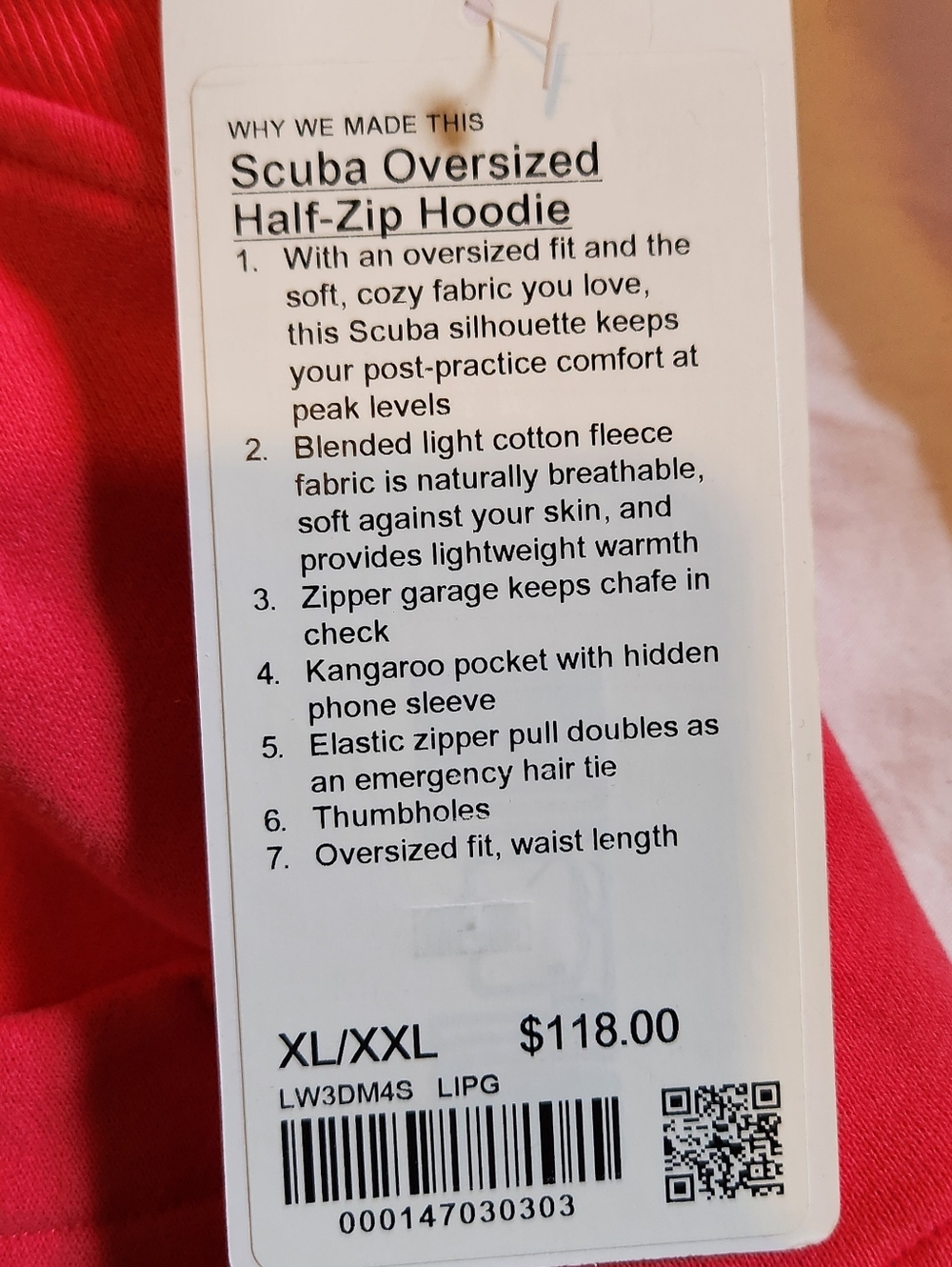 Lululemon Scuba Oversized Half-zip Hoodie XL/XXL - Picture 3 of 5